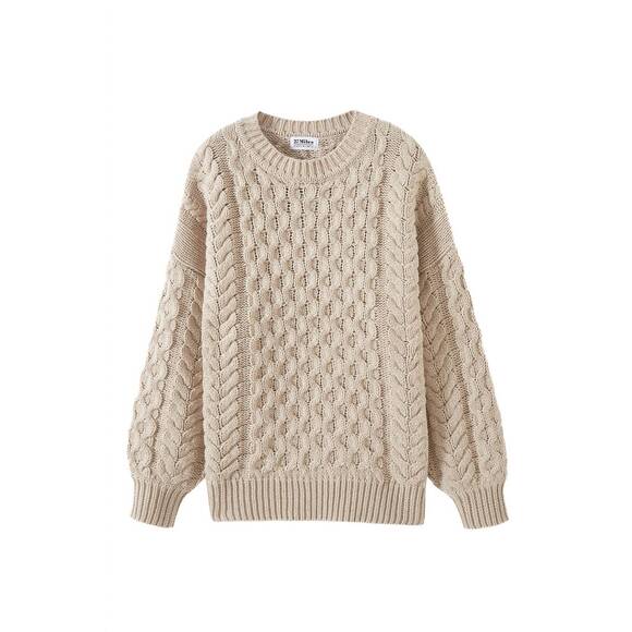 NEW 27 MILES MALIBU inessa knitted sweater in oatmeal - Picture 3 of 3